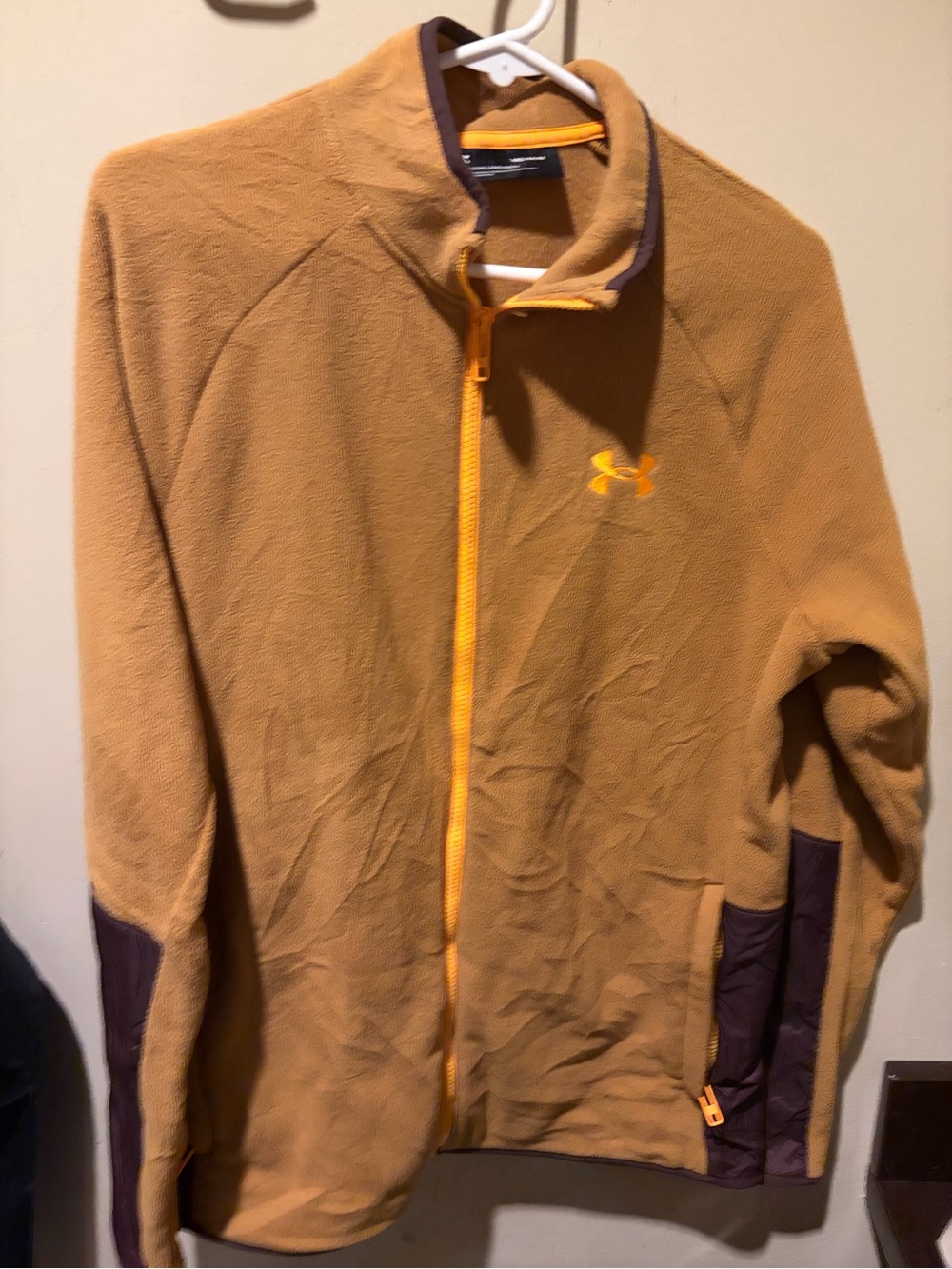 Under Armour athletic brand x Polartec technology full zip sweatshirt Sz Medium